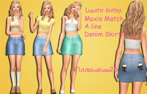 Simsworkshop Maxis Match Denim Skirt By Annabellee25 • Sims 4 Downloads
