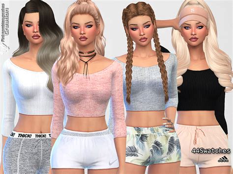 The Sims Resource Cute Sporty Everyday Tops