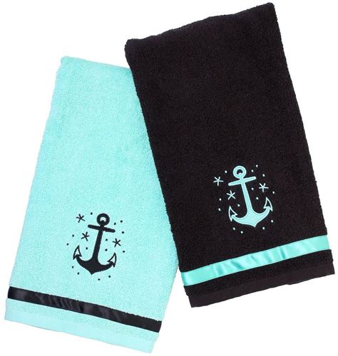 Anchor Towel Set Anchor Bathroom Hand Towels Bathroom Nautical