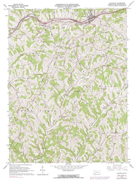 Claysville topographic map, PA - USGS Topo Quad 40080a4