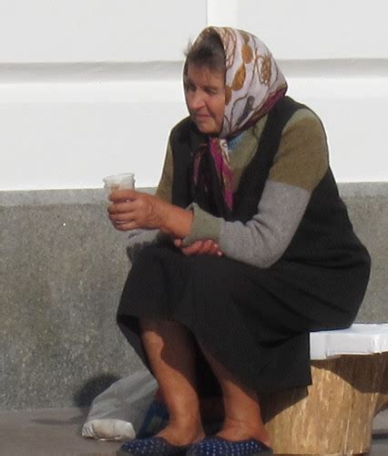 old russian lady babushka babushka begging outside st mi… flickr