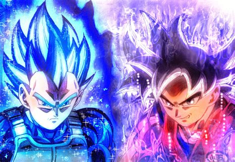 Vegeta Full Power And Goku Ultra Instinct Dragon Ball Super Anime Dragonball