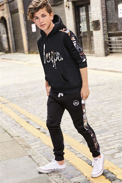 Boys Hype. Printed Panel Jogger - Black - Fashion Week | Mode mecs