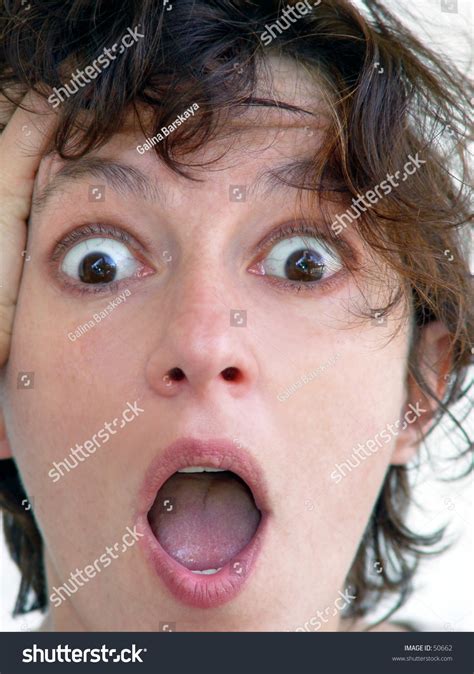 Closeup Of A Woman'S Face Terrified By Something Stock Photo 50662 ...