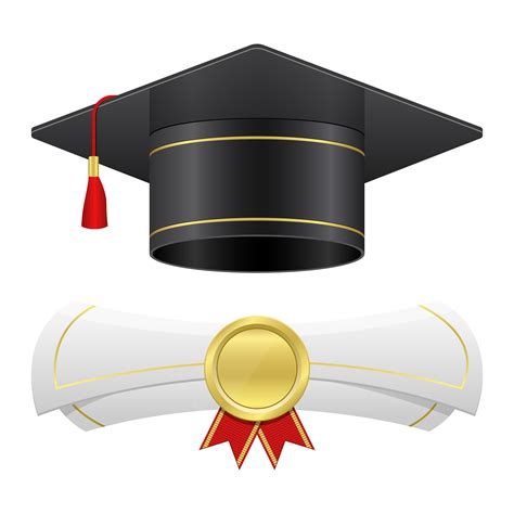 Graduation Hat And Diploma Vector Gorro De Graduacion