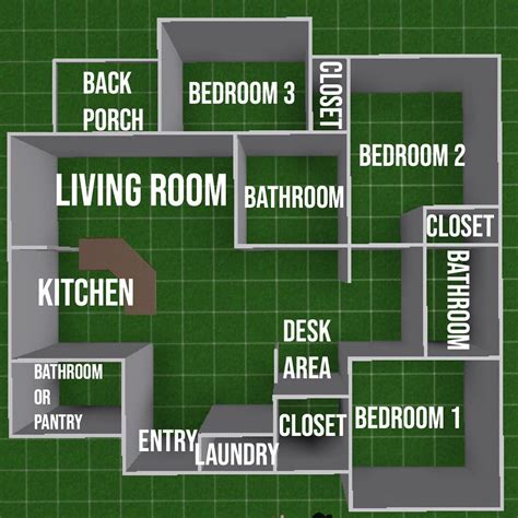 Bloxburg House Layout One Story