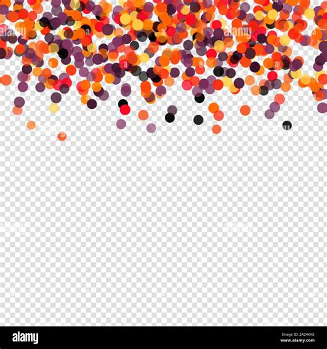 Confetti Polka Dot Halloween Background Orange Black And Stock Vector