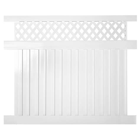 Weatherables Clearwater 5 Ft H X 8 Ft W White Vinyl Privacy Fence