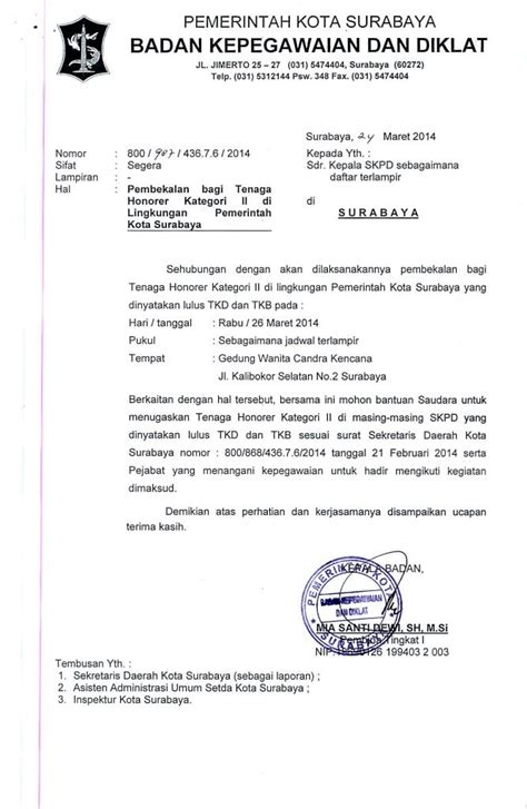 Contoh Kop Surat Dinas Pendidikan Kota Surabaya Gawe Cv