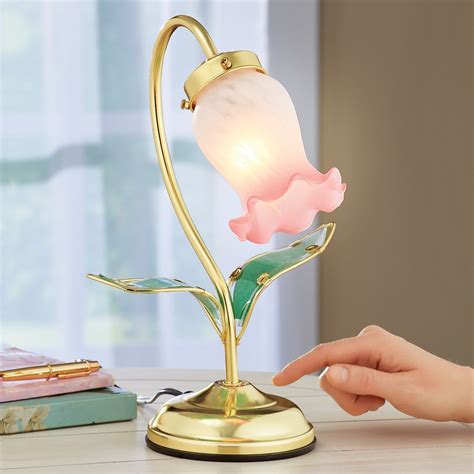 Decorative Flower Shaped Touch Lamp With 3 Brightness Settings Collections Etc