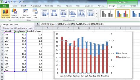 Put this in the workbook module: Creating Combination Charts in Excel 2010