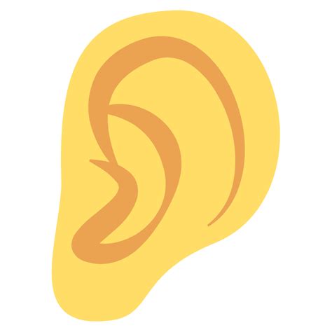 Ear Emoji Face Emoticon Smiley Ear Png Download 10241024 Free
