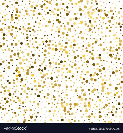 Gold Glitter Background Polka Dot Seamless Vector Image
