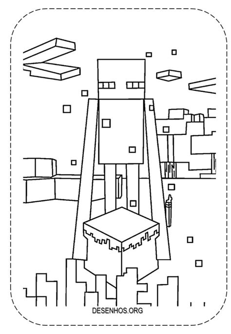 Desenhos De Minecraft Enderman Para Colorir E Imprimir Colorironline