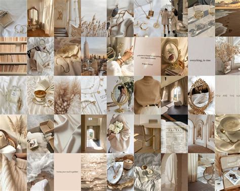 Boho Neutral Minimalistic Collage Kit Wall Decor Picture Collage