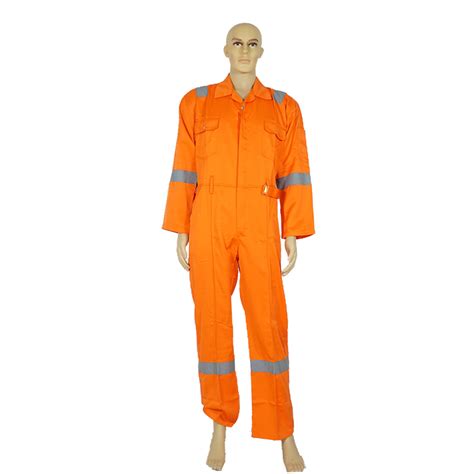100 Cotton Flame Retardant Unisex Workwear Coverall For Industrial