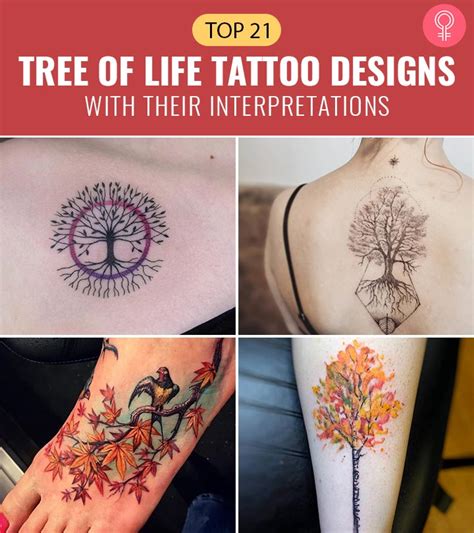 21 Tree Of Life Tattoo Designs With Their Interpretations