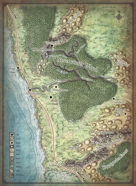 Map Of Nearby Neverwinter For Phandalin And The Essentials Kit Updated