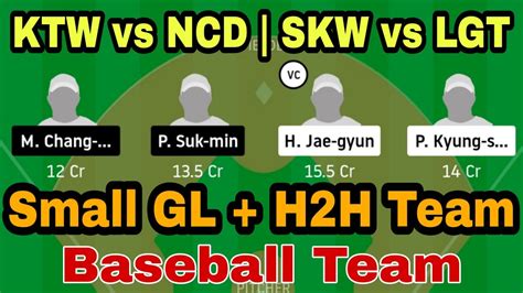 Ktw Vs Ncd Skw Vs Lgt Sal Vs Kih Baseball Dream11 Team Prediction