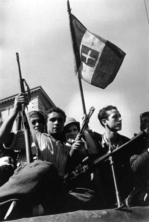 Ww2 british ministry of home security civillian protective steel helmet , zuckerman. Sicilian partisans, with their rifles and a flag of the Kingdom of Italy, are photographed after ...