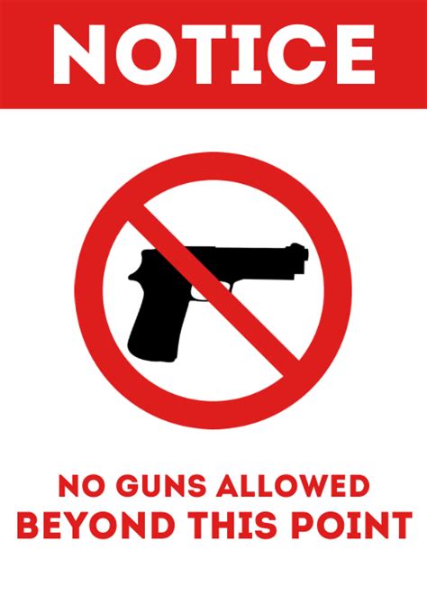 Copy Of No Guns Allowed Door Sign Printable Postermywall