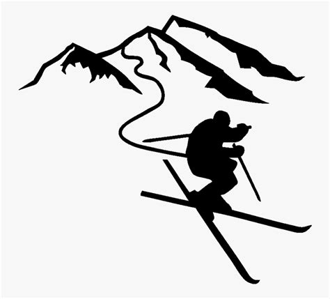 Alpine Skiing Sport Skier Silhouette Free Transparent Clipart