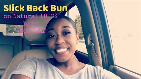 Slick Back Bun On Thick Short Natural Hair Eco Gel💗 Youtube