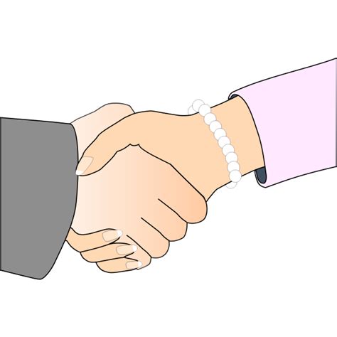 man and woman handshake vector illustration free svg