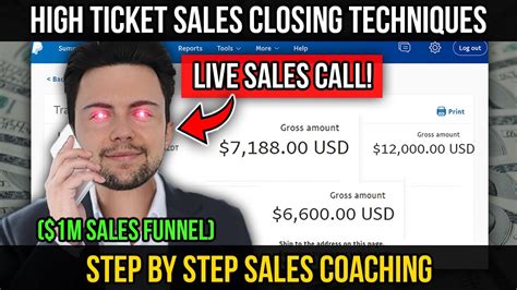 High Ticket Sales Closing Techniques Step By Step Sales Coaching Live Sales Call 1m Sales