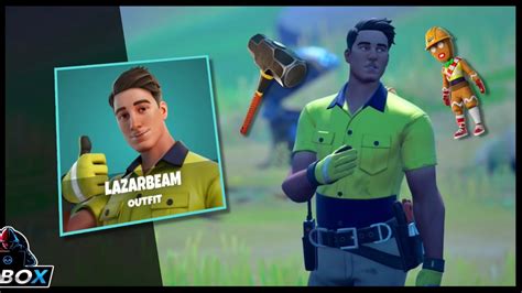 Leaked “lazarbeam” Skin Gameplay Icon Series Fortnite Battle Royale Youtube