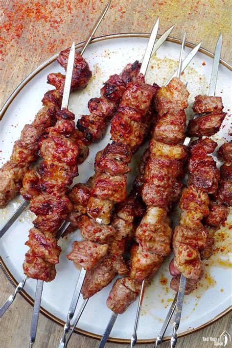 Chinese Lamb Skewers Yang Rou Chuanr 羊肉串儿 Red House Spice