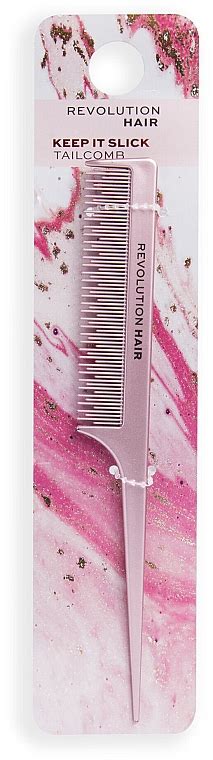 Revolution Haircare Keep It Slick Tail Comb Detangling Hair Styling Brush Pink Makeup Uk