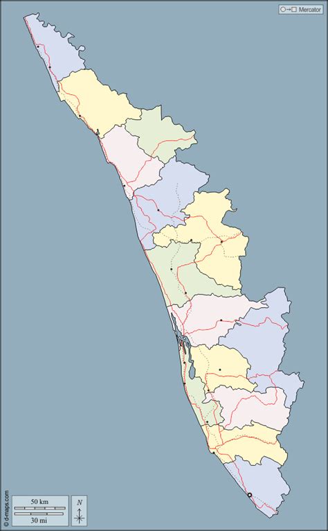 Maybe you would like to learn more about one of these? Kerala free map, free blank map, free outline map, free base map outline, districts, main cities ...