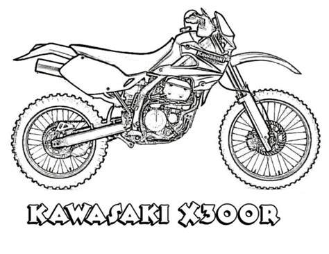Crossmotor Kleurplaat Ausmalbilder Kawasaki Zum Ausdrucken Kostenlos