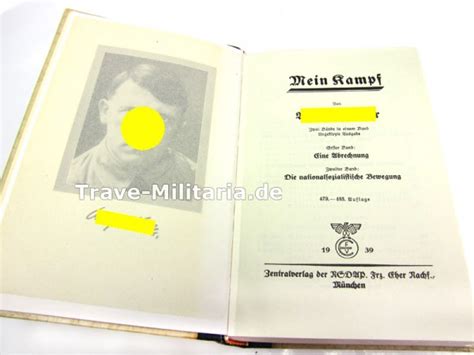 Mit widmung des oberbürgermeister 1941. Hochzeitsausgabe Mein Kampf in Schuber | Archiv | Trave ...