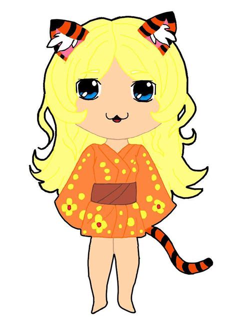 Chibi Tiger Girl Request Colored By Timesmemoirs On Deviantart