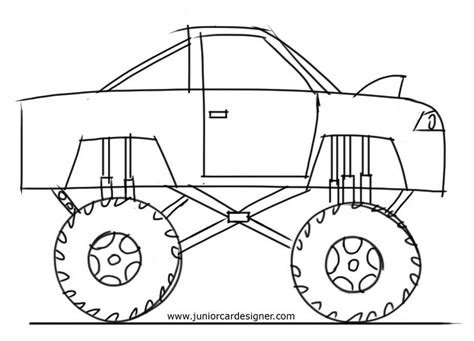 This article like all the other instructions on howtodrawforkids.com as you know is done for beginning artists, and therefore the article consists of very simple lines. How To Draw A Monster Truck | Monster truck drawing ...