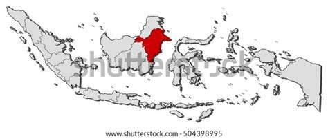 Map Indonesia East Kalimantan Stock Vector Royalty Free 504398995