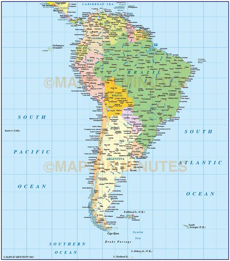South America Political Map Simple