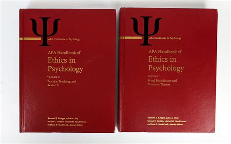 Apa Handbook Of Ethics In Psychology 2 Volumes The Book Merchant