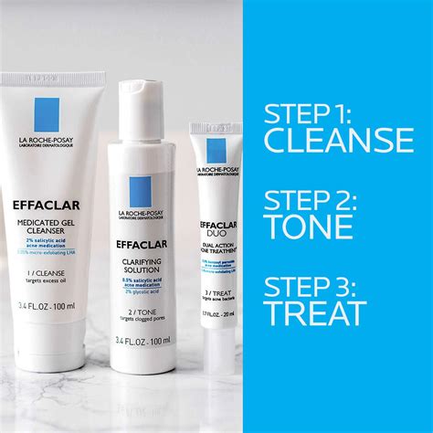 Buy La Roche Posay Effaclar Dermatological Acne Treatment 3 Step System