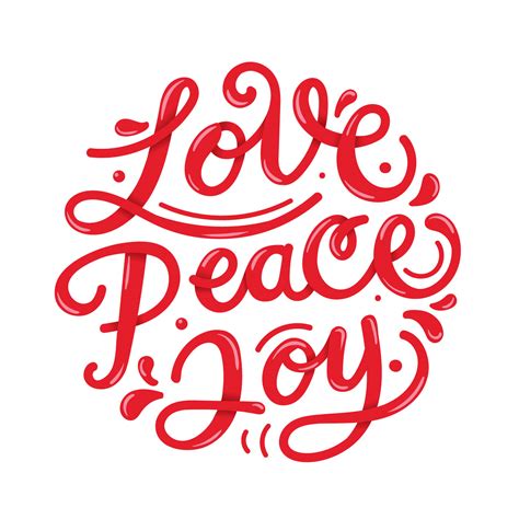 Peace Love Joy Lettering Typography 242390 Vector Art At Vecteezy