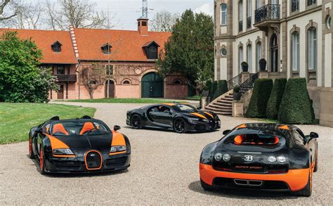 three world record bugattis return to molsheim for special gathering carscoops