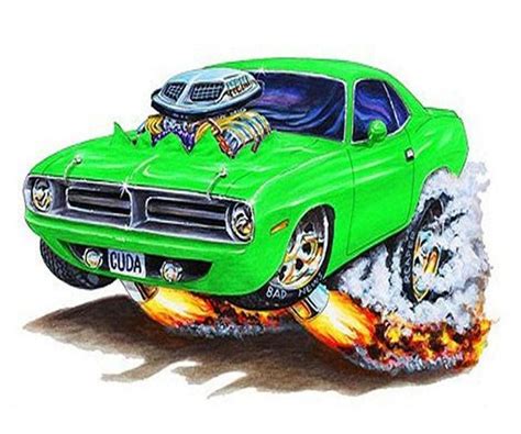The random escapades of stan smith, an extreme right wing cia agent dealing with family life and keeping america safe, all in the. 1970 Cuda Cartoon | Car cartoon, Hot rods cars muscle, Cuda