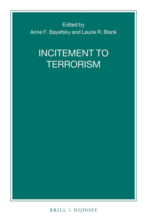 Incitement To Terrorism Brill