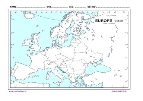 Europe Outline Map Pdf