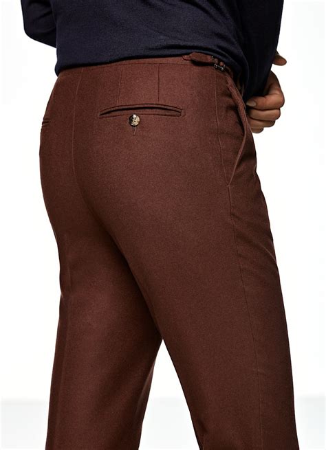 Brown Brentwood Trousers Circular Wool Flannel Suitsupply Online Store