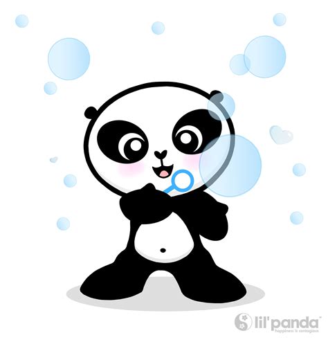 panda having fun with bubbles #panda #lilpanda #bubbles #cute #blowing bubbles | Panda artwork ...