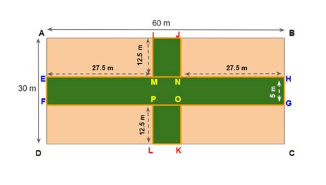 The Figure Shows Two Paths Drawn Inside A Rectangular Field 60 M Long