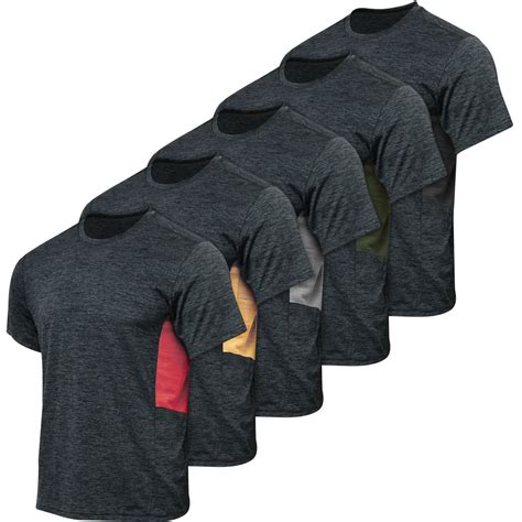 Real Essentials 5 Pack Mens Dry Fit Moisture Wicking Active
